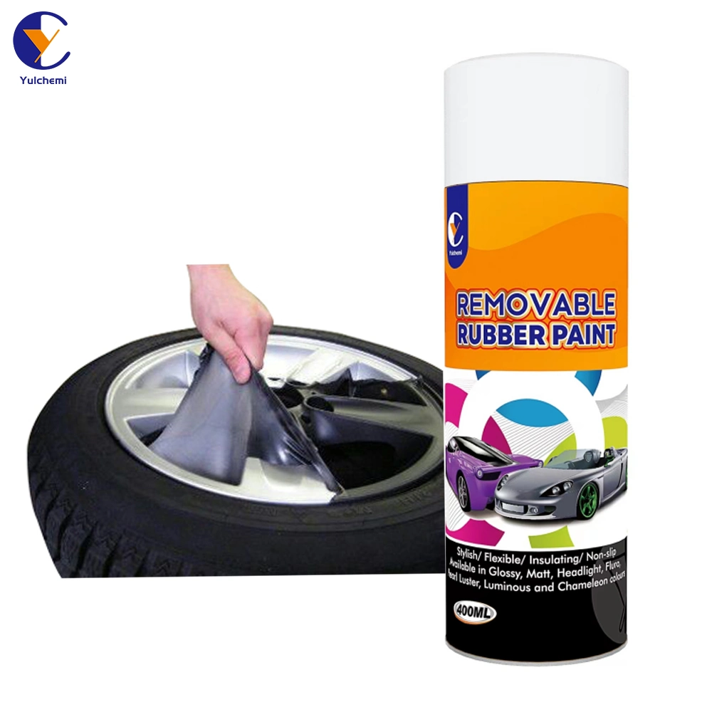 Roue de voiture amovible temporaire Peelable Plastidip caoutchouc peinture en aérosol