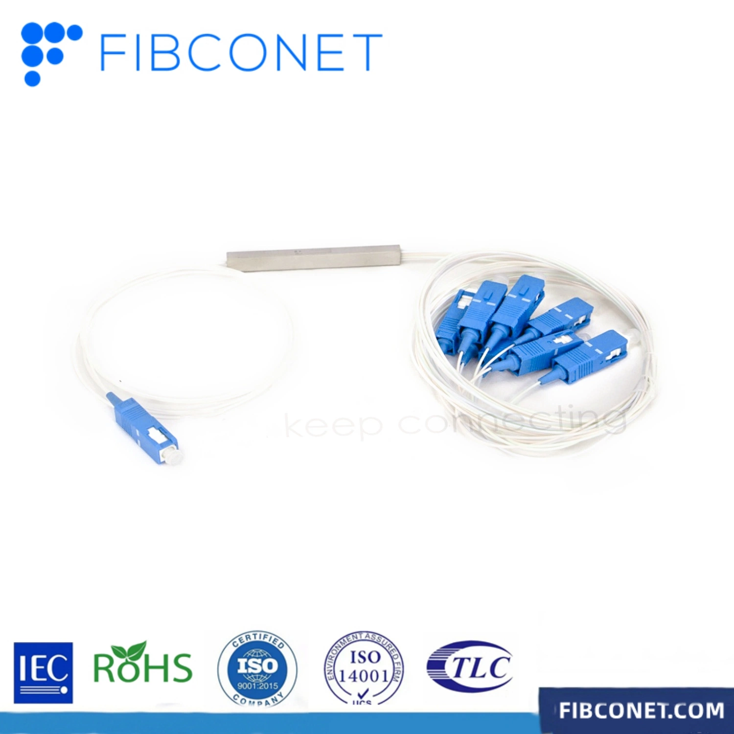 FTTH Mini tubo de acero/módulo/módulo/LGX/ABS Tipo de cassette acoplador de fibra óptica FBT Divisor PLC