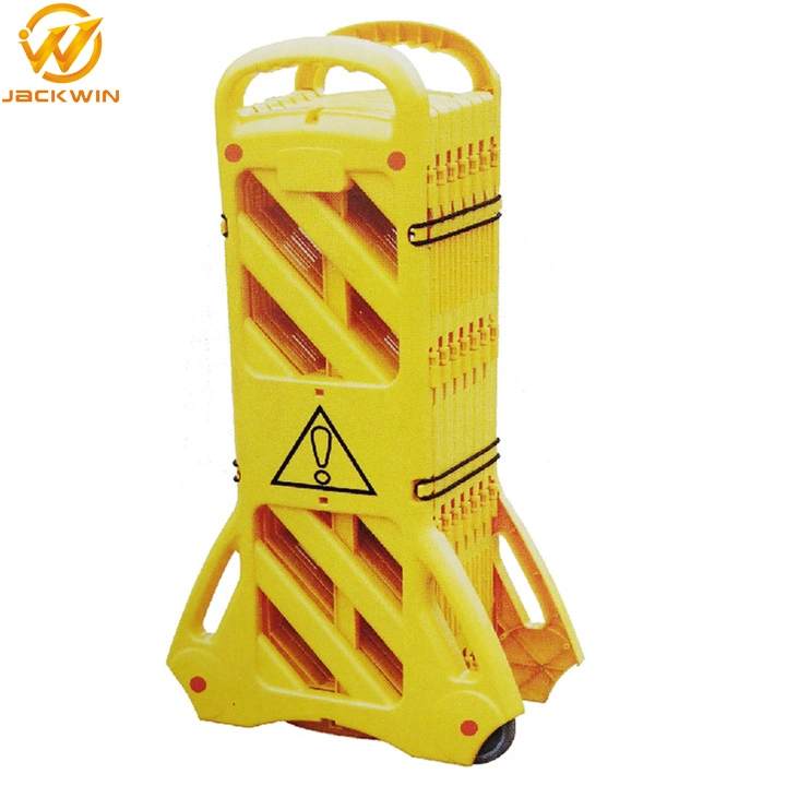 Wuhan Jackwin 3900mm 15 kg de plástico amarillo de la barrera peatonal temporal