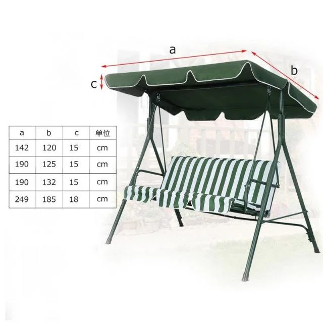 Seat Cushion Cover Fabric Freestanding Outside Shade Sail Swing Canopy Seat Top Cover Replacement Bl19255