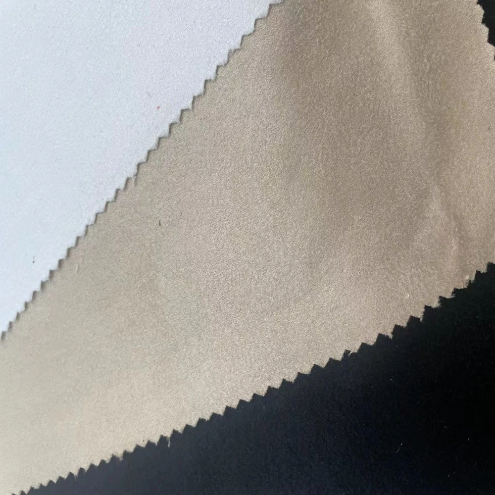 Suede Composite Cotton Polyester Fabric for Shoes Coat Fabric