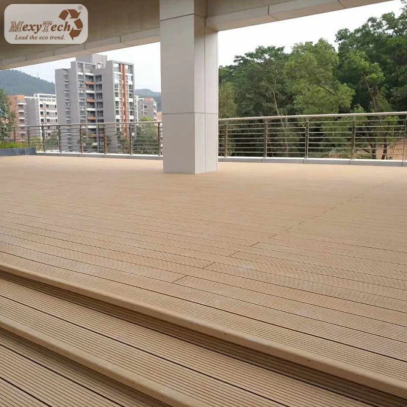 Commerce de gros de bois de plancher de la texture de plein air imperméables en plastique Composite Decking