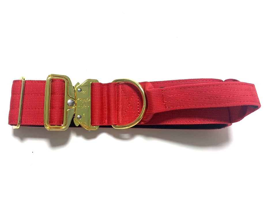 Heavy Duty Buckle Dog Collar with Handle Tactical Pet Collar