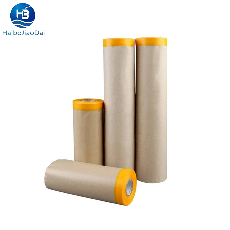 Adhesive Tape with Protective Paper for Auto Painting Car Automotive Masking Film