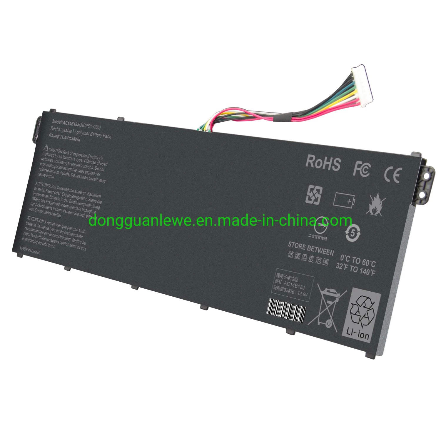 Wholesale/Supplier Price 11.4V 36wh AC14b18j Laptop Battery Replacement for Acer Aspire Es1-511 Es1-512 V3-111 V3-111p B115-M Notebook Battery