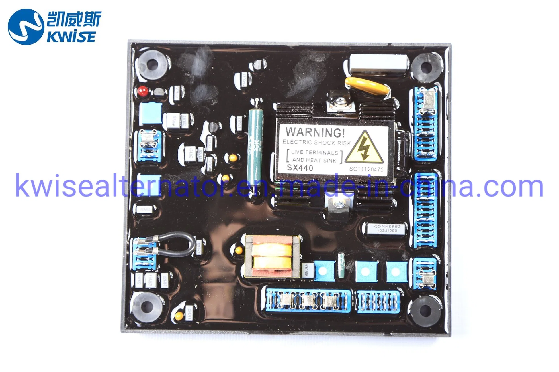 Componente electrónico Kr440 220V 480V AVR regulador de voltaje automático para el generador diesel refrigerado por aire