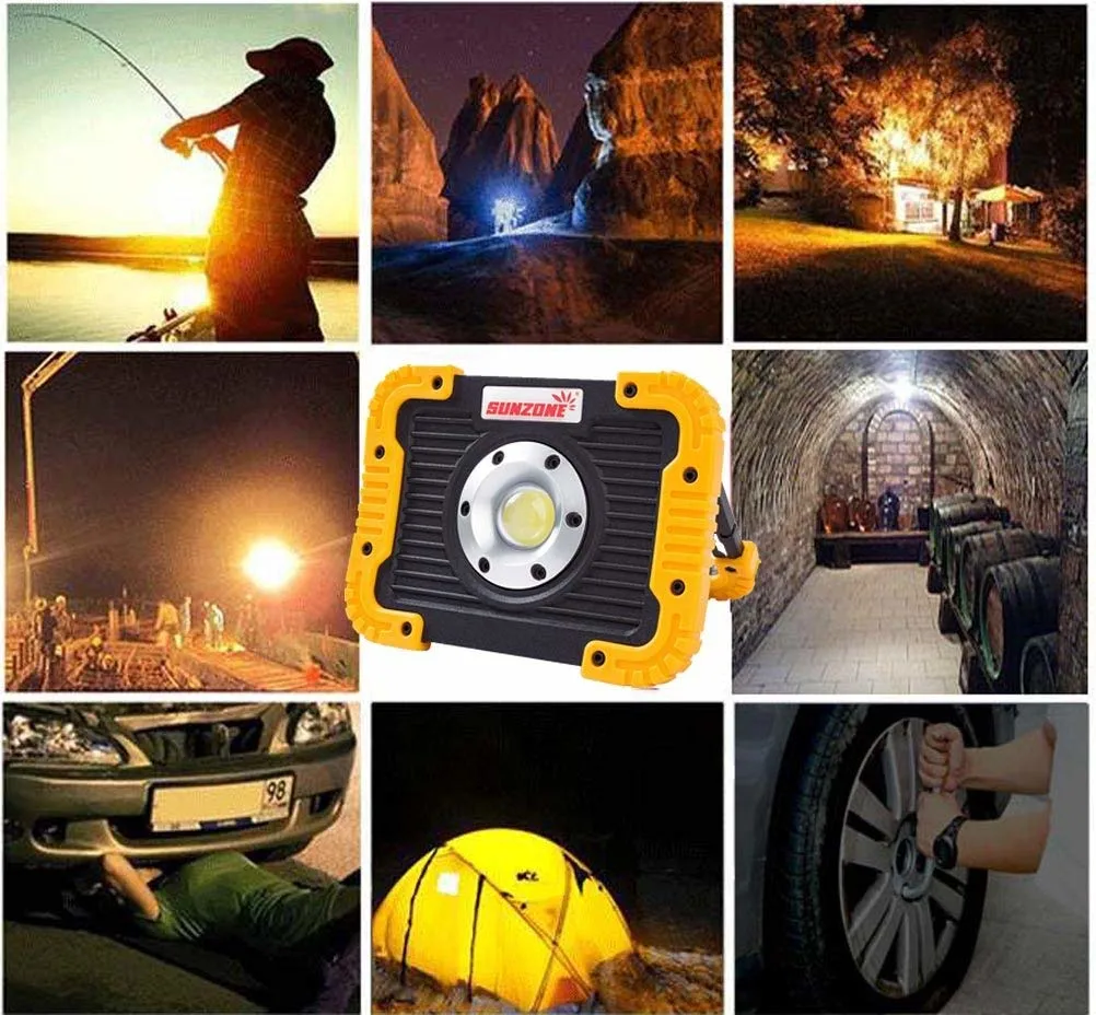 Outdoor Emergency LED Spot Working Lighting Car Repair with Hook Magnetic Rechargeable LED Work Lamp Camping Hunting COB LED Work Light