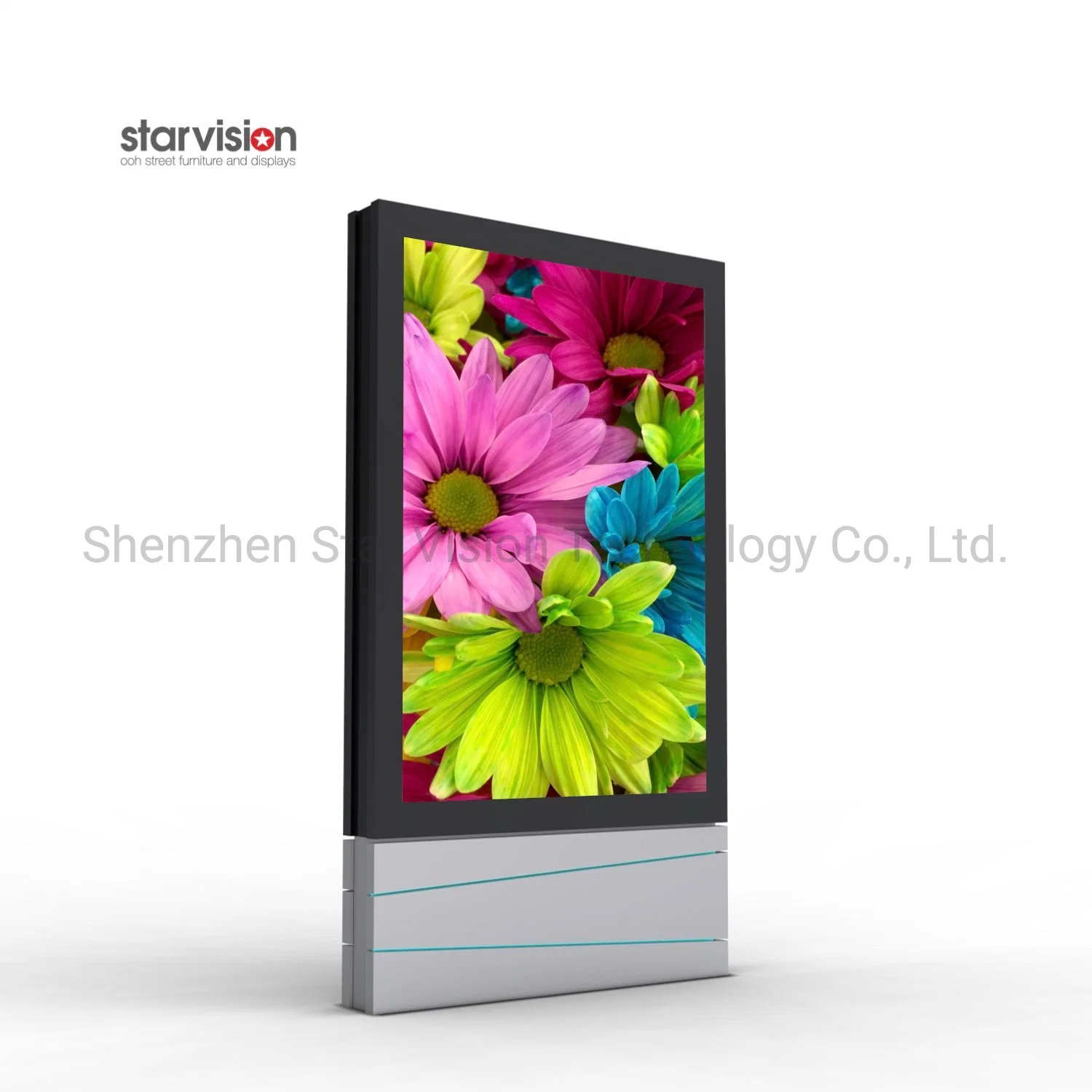 Boden stehend Aluminium Profil Außenwerbung LED Mupi Display P3 Pixelabstand