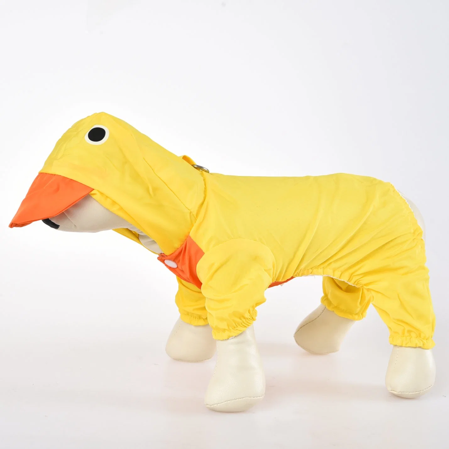 Linda mascota ropa estilo Pato perro gato Adorable brillante traje impermeable con Hoodie