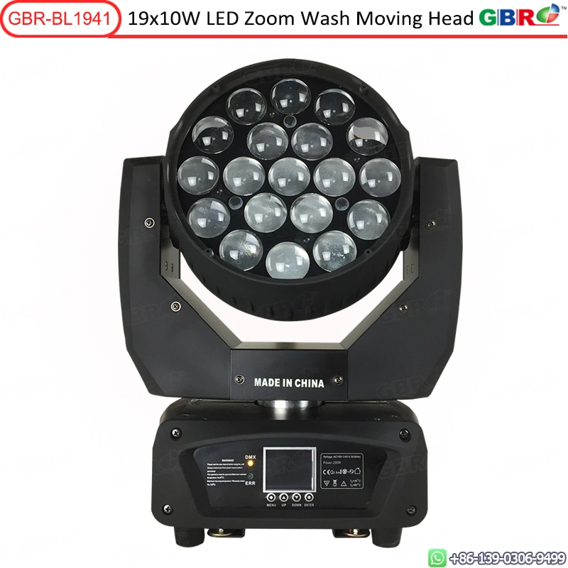 GBR-Bl1941 Martin Mac Aura 19X15W RGBW 4in1 Zoom Beam Wash Luz LED cabeça móvel