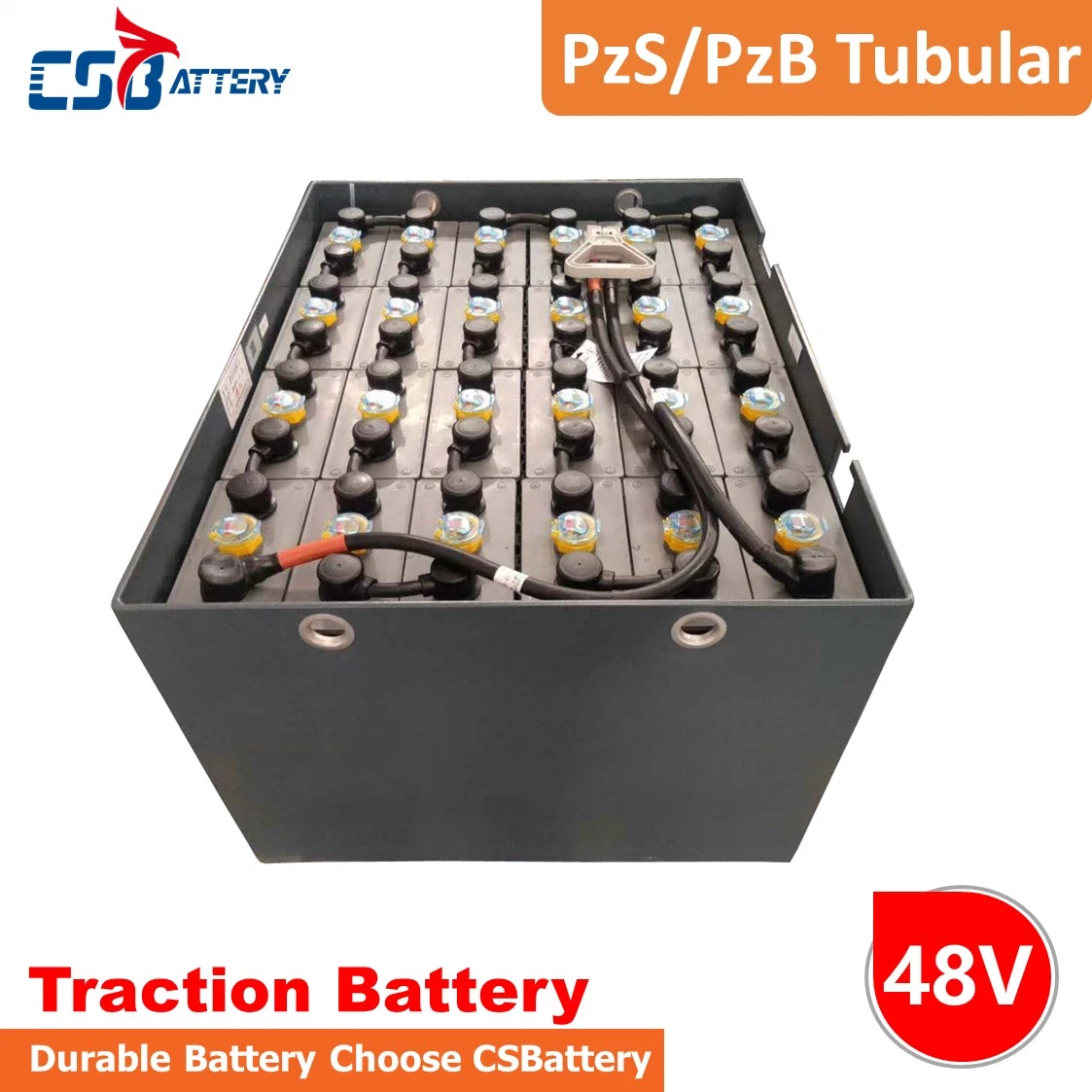 Csbattery 80ah/Plate Bateria Forklift-Deep-Cycle Pzs/Pzb-Tubular-Flooded Battery for Transportation/National-Defense/Underground-Mine/2pzs160/3pzs240/4pzs320/Ad