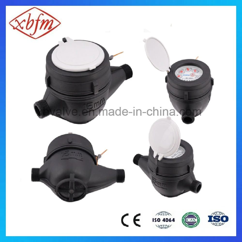 Volumetric Rotary Piston Wet Water Meter with Plastic Body (LXH-15)