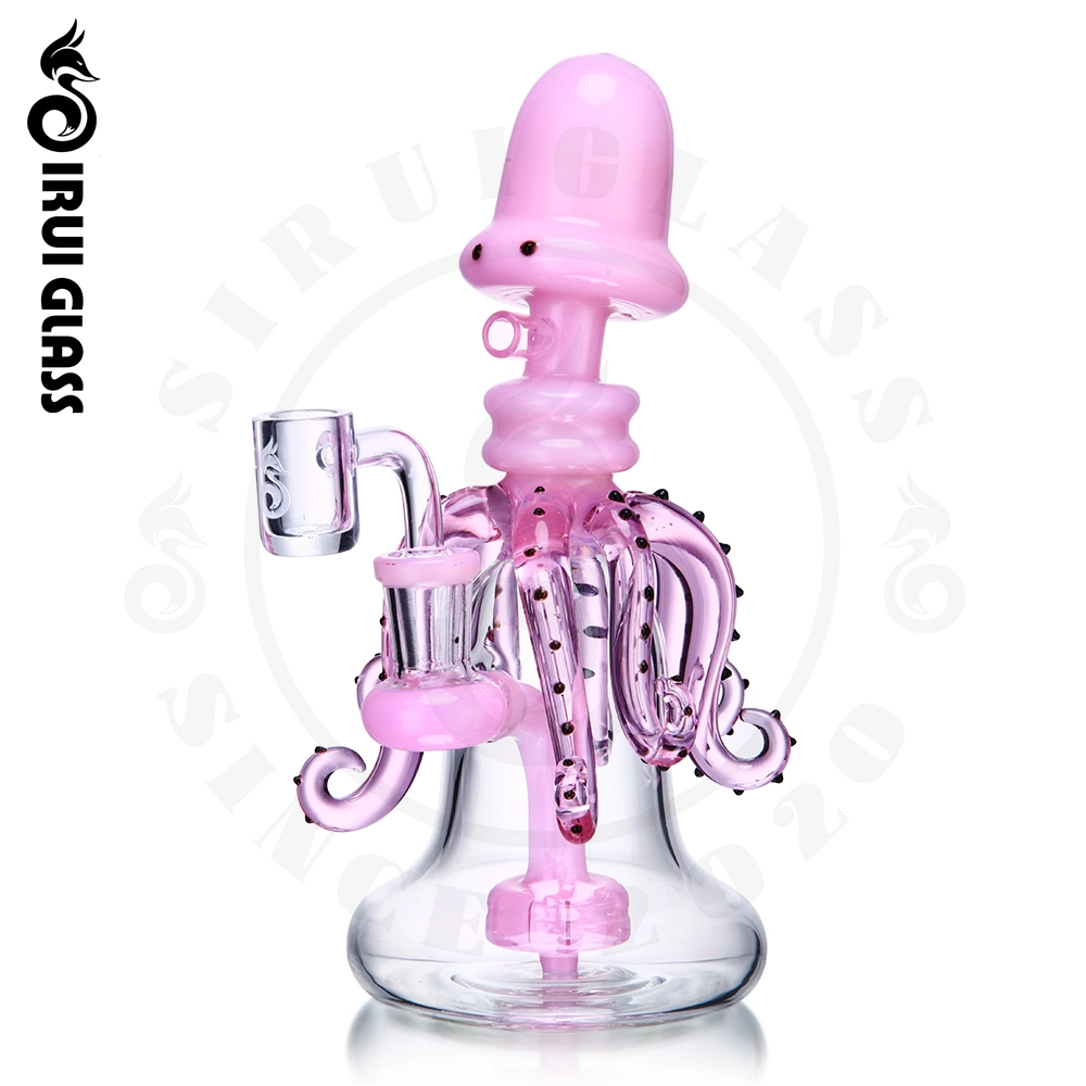 Sirui China Wholesale/Supplier Animals Pink Octopus Glass DAB Rig Beaker Girly Glass Water Pipe