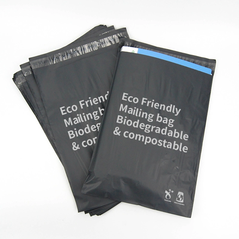 100% PLA Biodegradable Cornstarch Garment Packaging with Self Adhesive Tap Compostable Bag