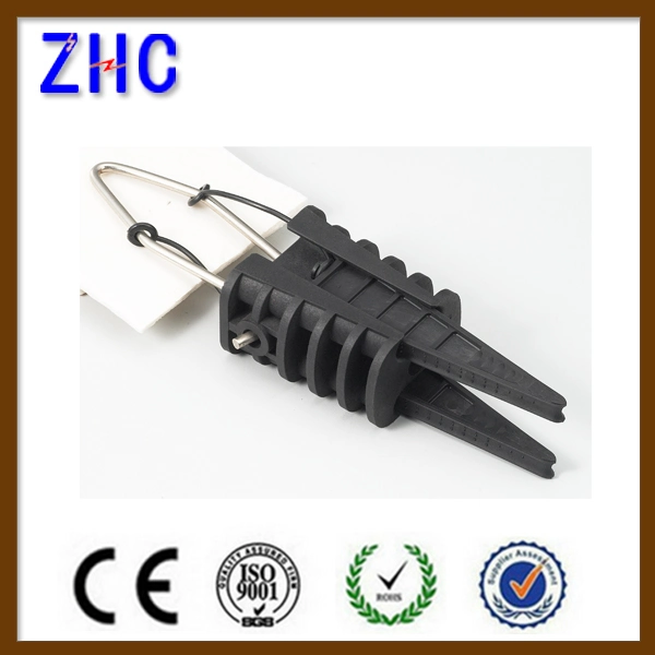 UV Black Flame Resistant Plastic Anchor Tension Clamp 16-25mm2 for Aerial Bundle Cable