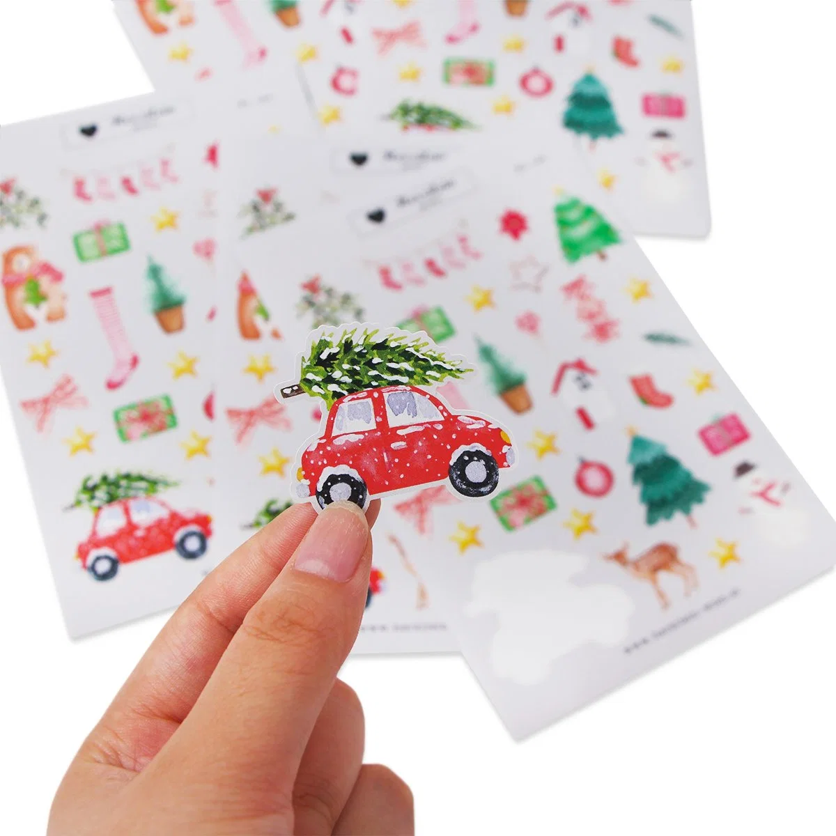 Custom Children's Christmas Vinyl Decoration Cute Icon Stickers Gift Decoration Stickers