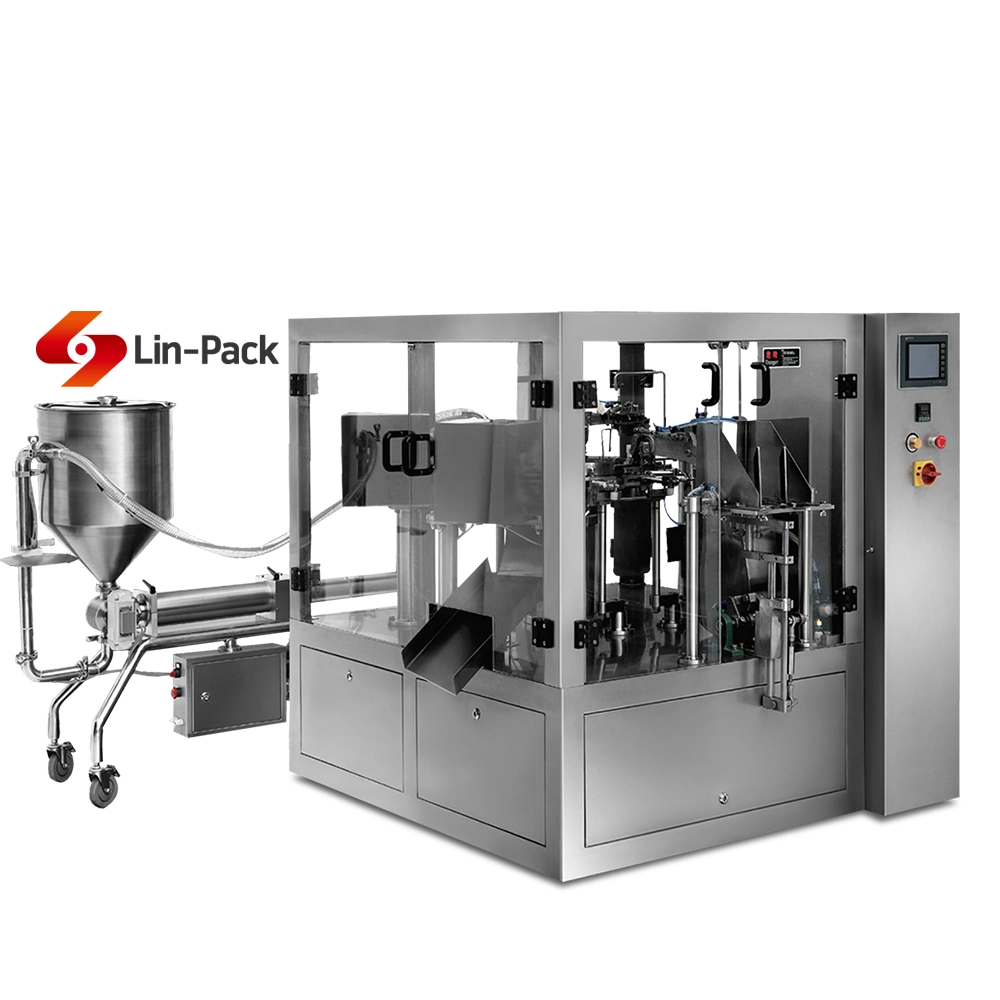 Automatic Premade Pouch Pulp Liquid Packing Machine with Rotary Pump