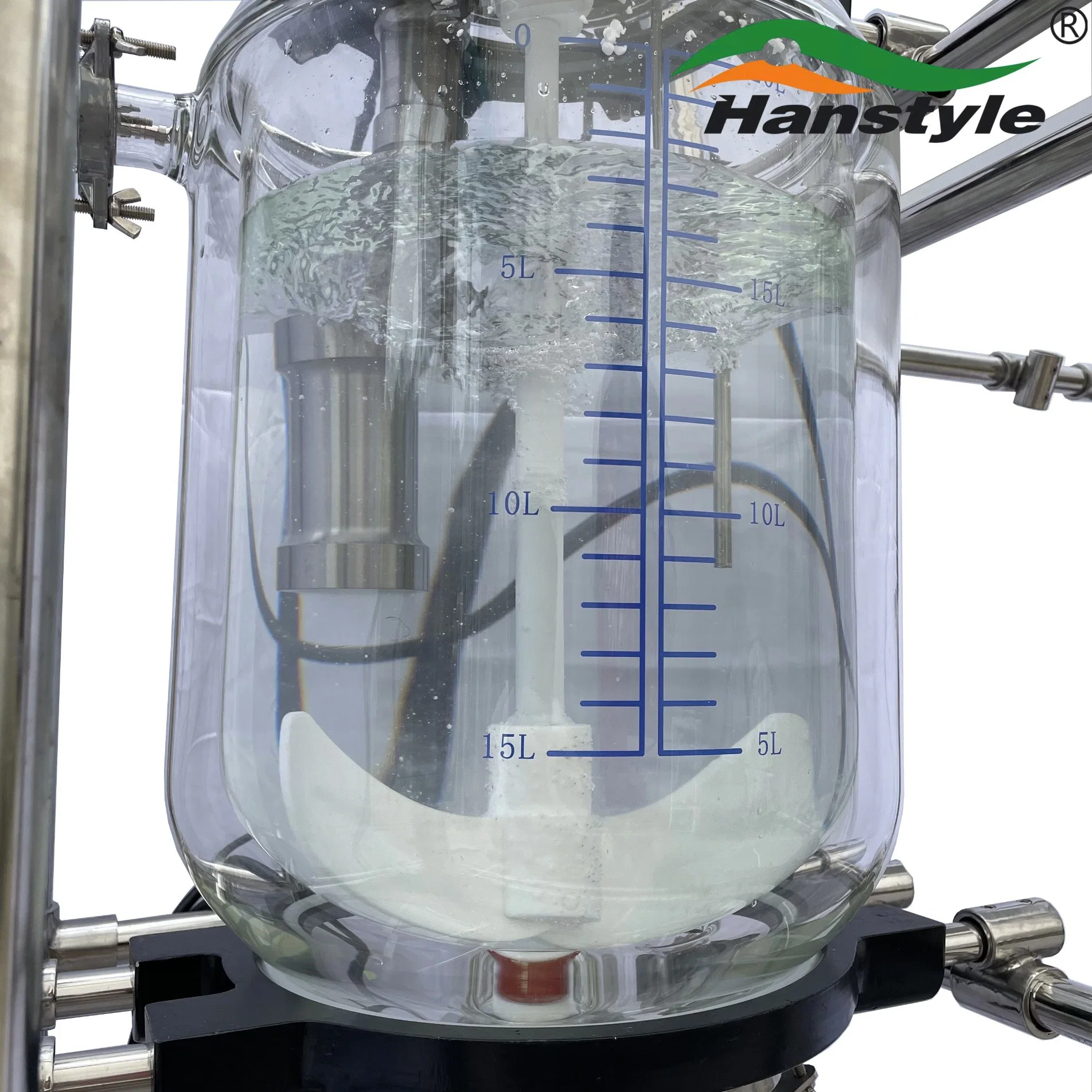 High Efficiency Chemical Mixing Machine 20kHz Ultrasonic Homogenizer with Double Layers Glass Reactor for Mixing Extracting and Emulsifying