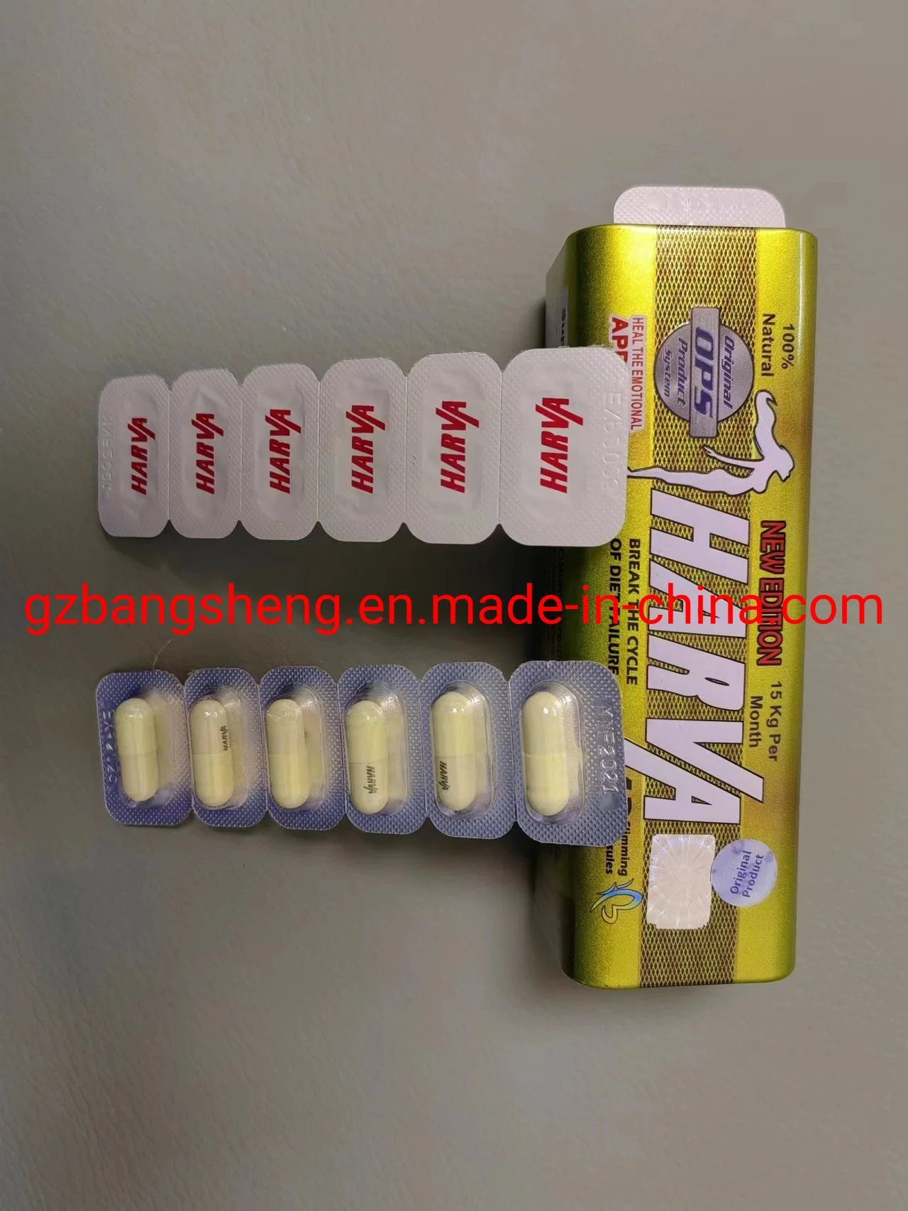 OEM Harva Weight Loss Capsules Slimming Capsules Long Iron Box