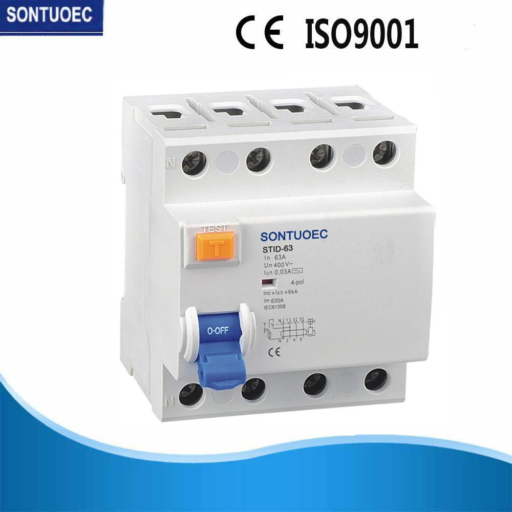 Disyuntor de corriente residual Sontuoec serie STID RCCB 2p 4p