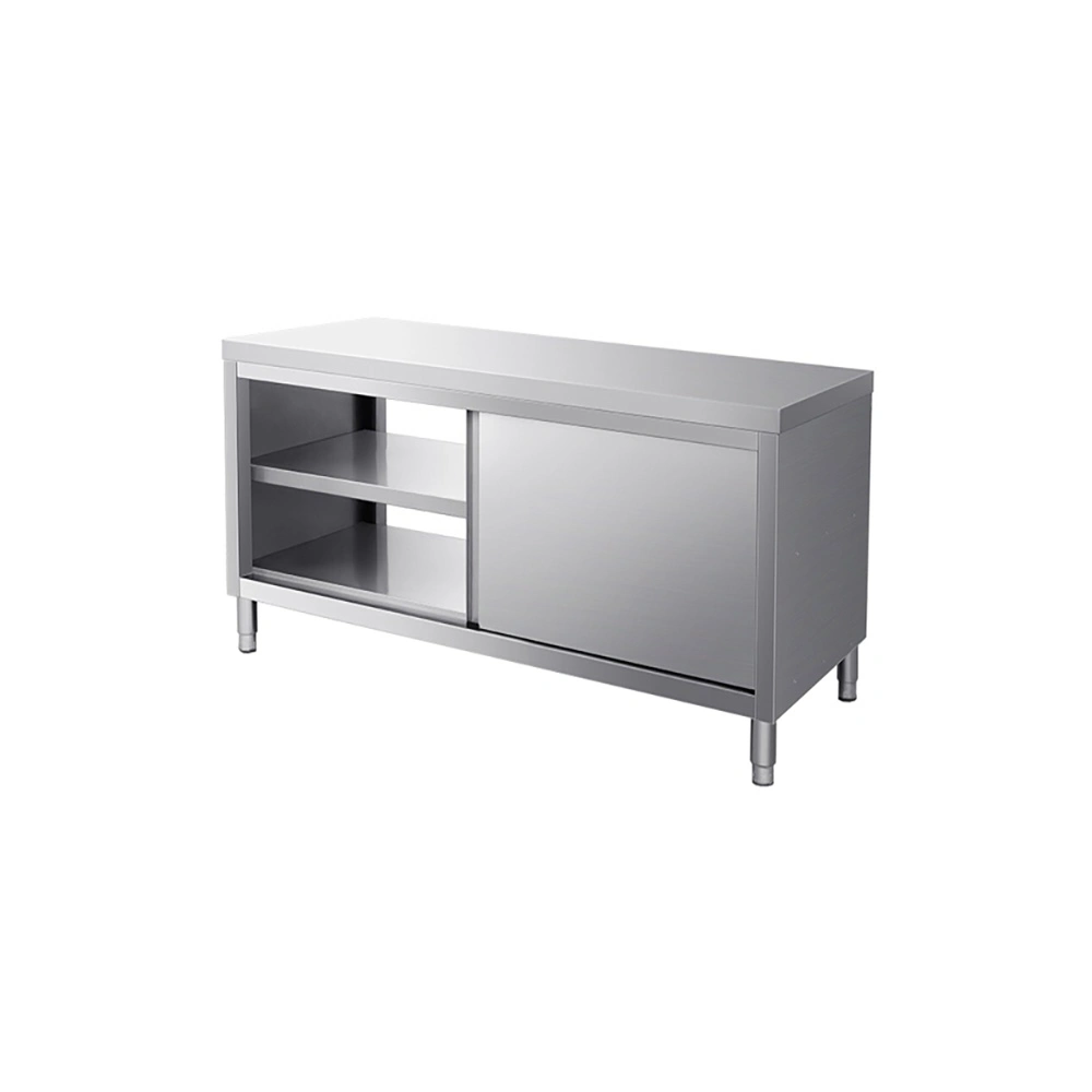 three deck commercial kitchen stainless steel workbench with wheel caster for restaurant use