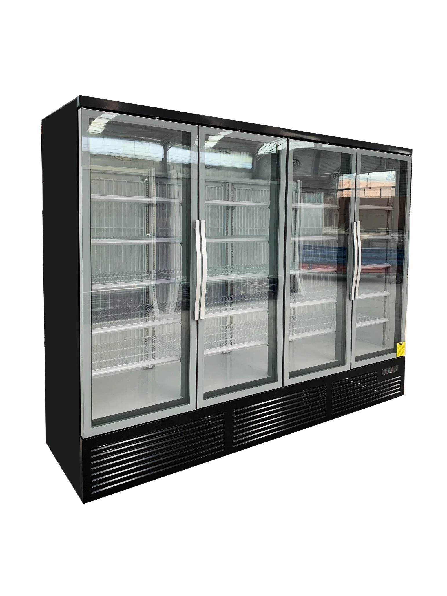 -18~-22&ordm; C Cold Drink Air Cooling Auto-Rebound Four Glass Door Convenience Store Vertical Commercial Freezer