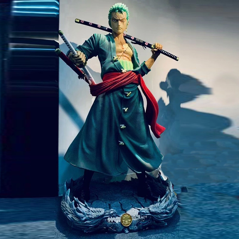 New Design One Piece Character Life Size Zoro Statue Fiberglass Zoro Sculpture