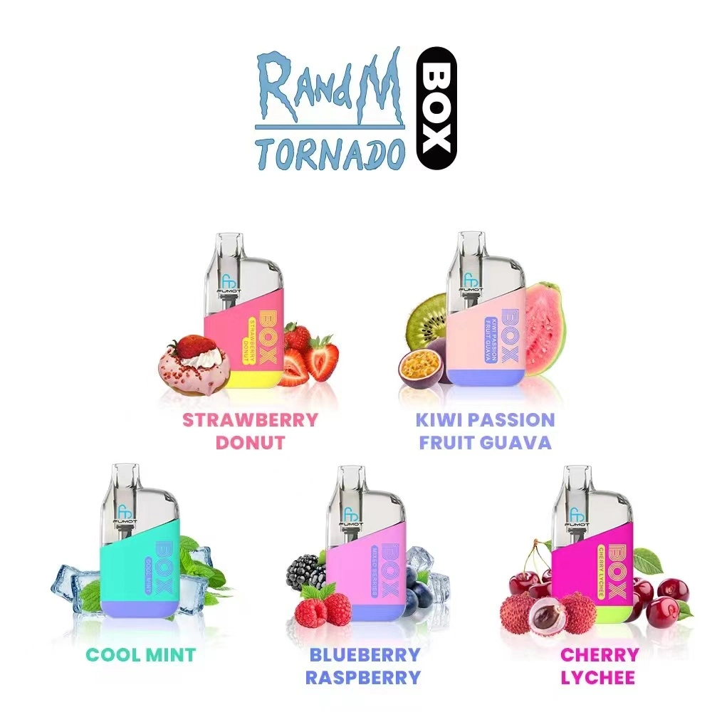 Mini Cigarette LED Light Transparent Design Oil Coil Separated Randm Fumot Tornado Box 10000 Puffs Disposable/Chargeable Vape