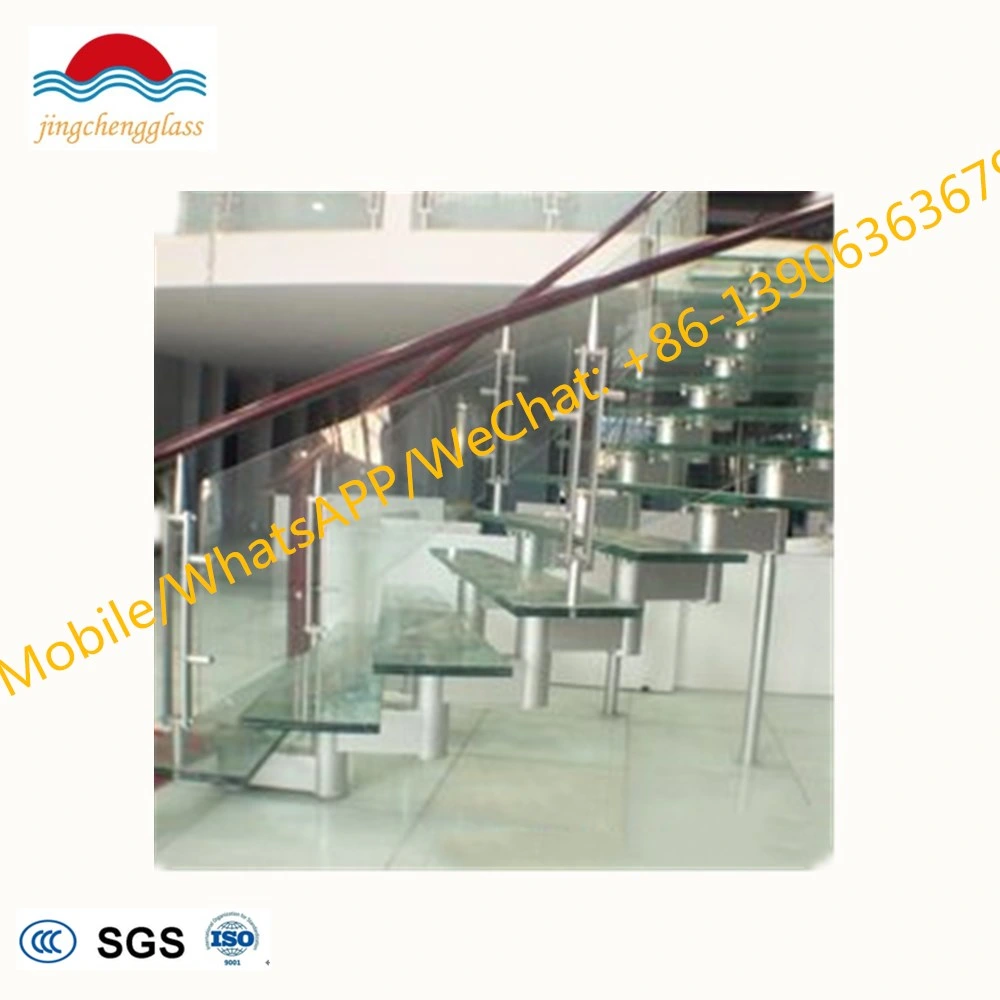 Chinese modern Interior Portable Glass Railing Steel/Wood Glass Stair