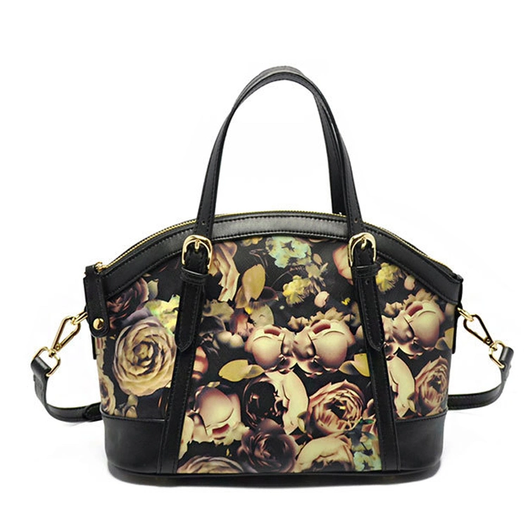 OEM ODM Fashion Flowers Custom Designer Leather Tote Women Bag