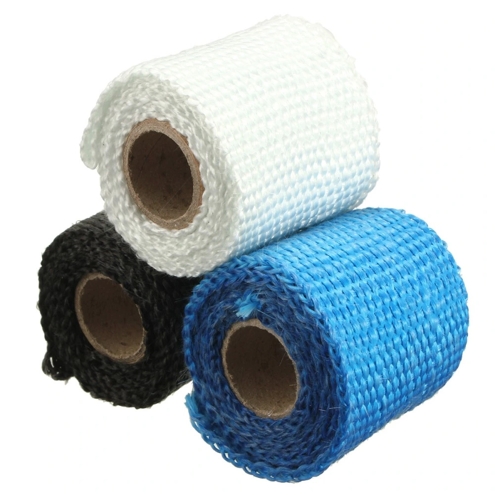 China Manufacturer Automotive Muffler Exhaust Pipe Bandage Wrap Tape Industry Hose Fireproof High Temperature Woven Glass Fibre Exhaust Lagging