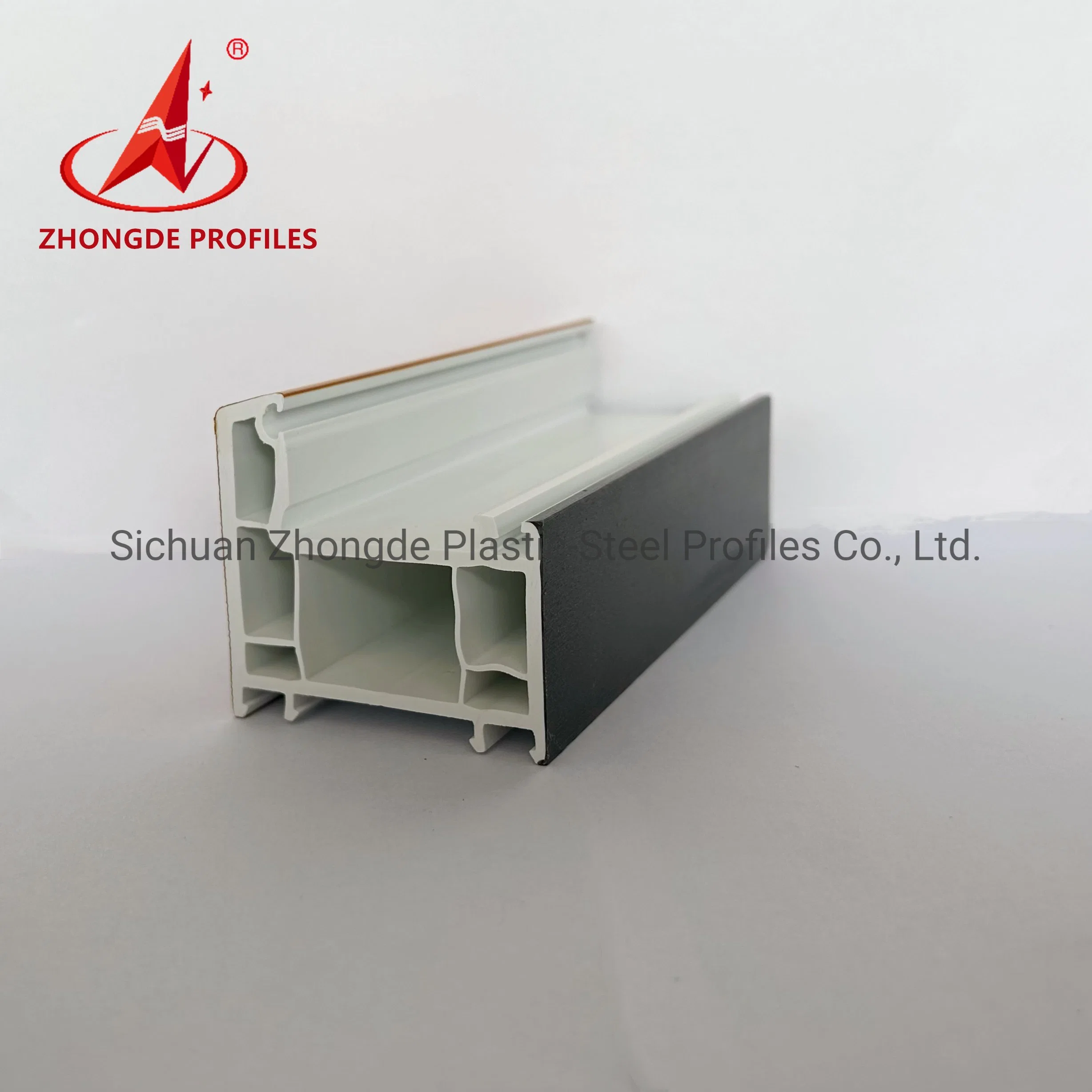 Zhongde Brand Eco Friendly 60/65/75/80/88 mm UPVC Plastic Windows Doors Profiles Construction Building UPVC Extrusion Profiles for Home/Building Decoration.