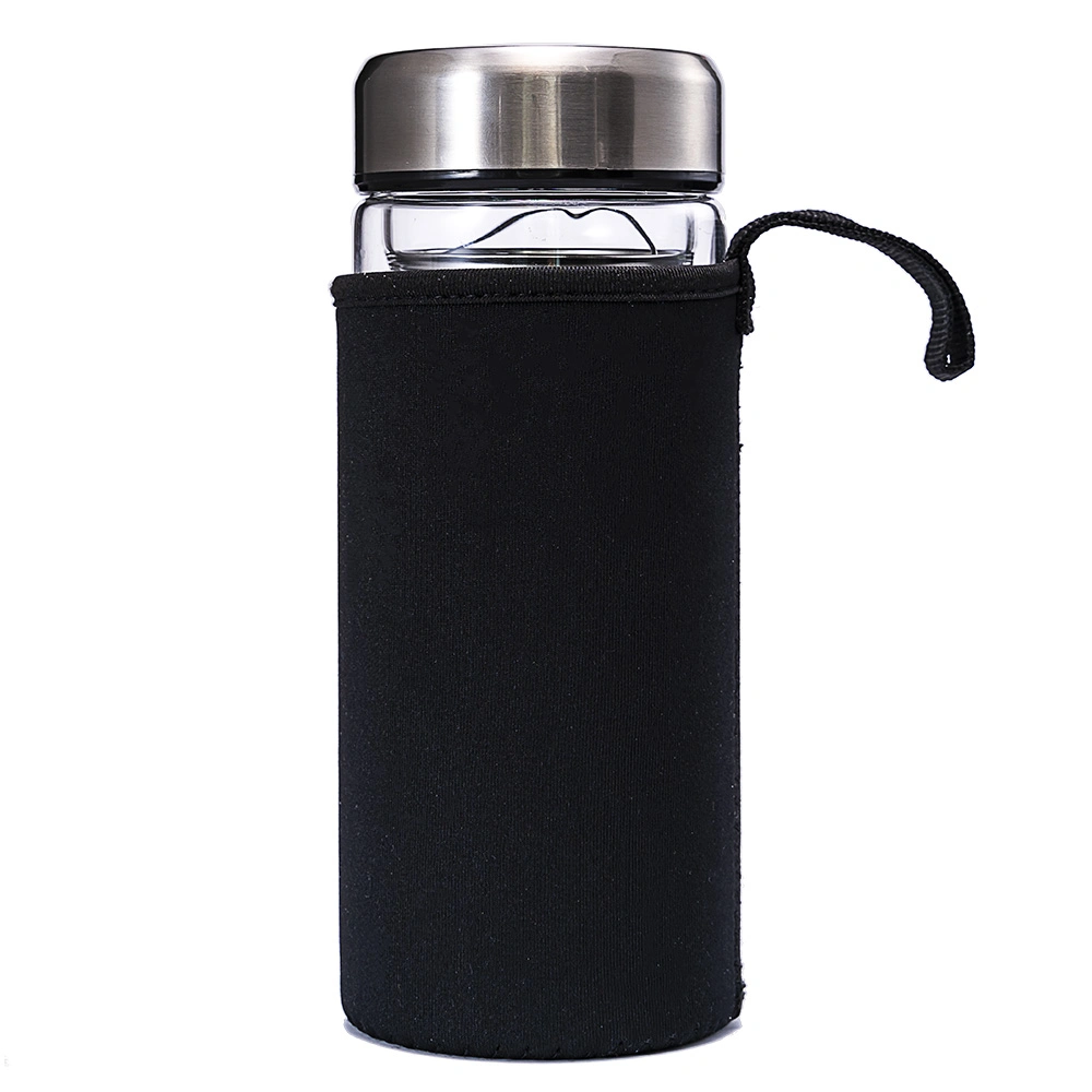 Portable Travel Mug Glass Tea Bottle Double Layer Borosilicate Bulk Tea Cup