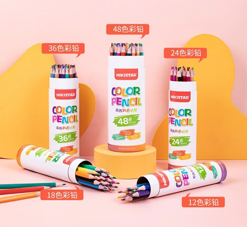 12/24/36/48PCS Color Pencil Set Box cadeau Rainbow dessin crayon de couleur Crayon de couleur de tube