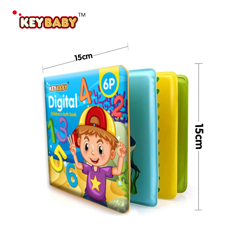 Keybaby PVC Waterproof Soft Bath Book for Kids Baby Early Learning Children Educational Toys