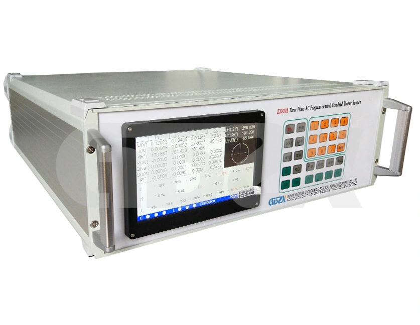 Three Phase Programmable Standard Power Source for Verifying Active/Reactive Energy Meters