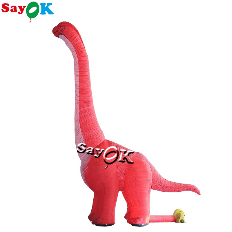 Christmas Yard Inflatable Pink Dinosaur for Decoration Outdoor Giant Custom Advertising Inflatable Design Cartoon Animal Mascot Models