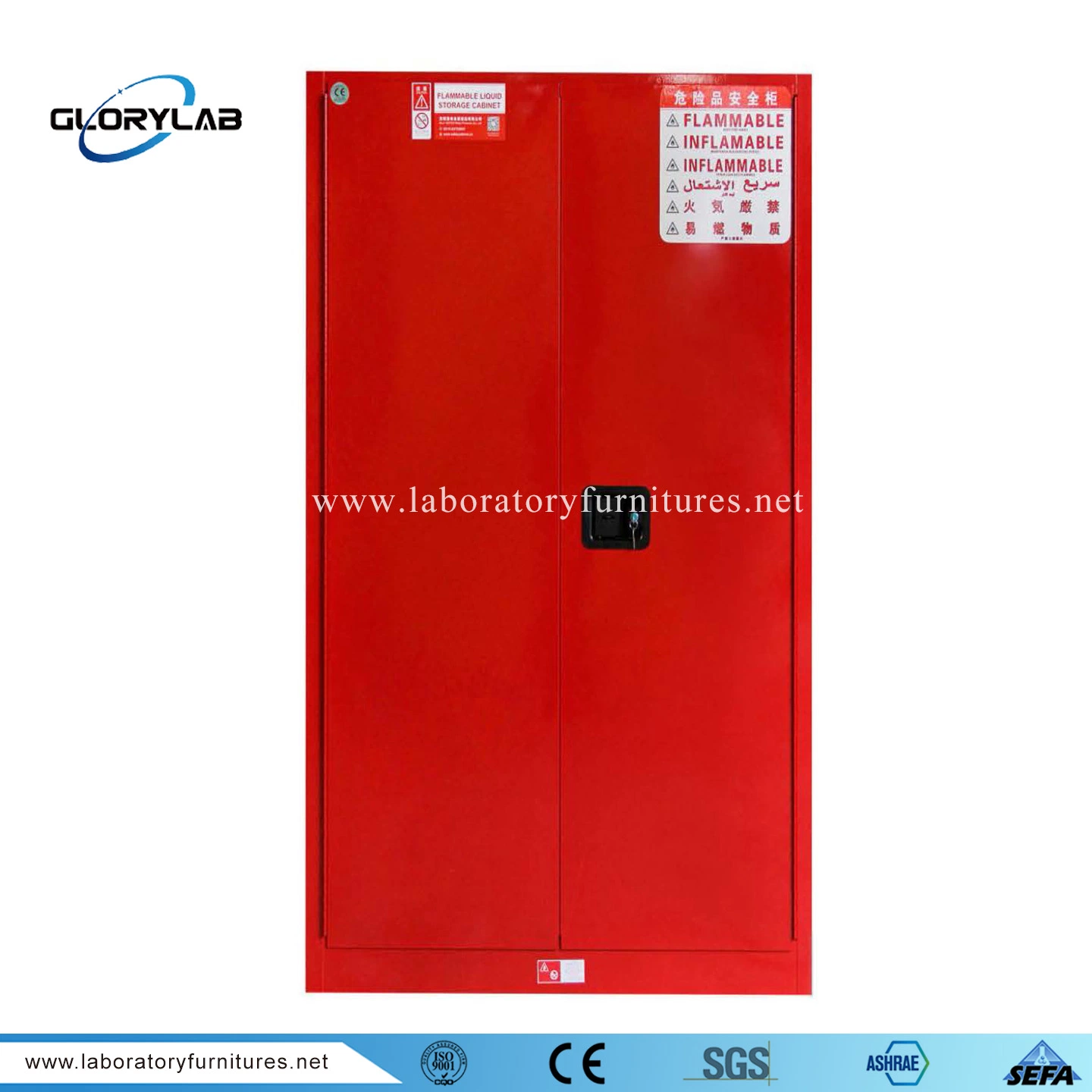 CE Certified School Hospital Stainless Steel Fire Safety Flammable Liquid Physical Chemical Biological Dangerous Goods Laboratory Storage Cabinet (JH6000R)