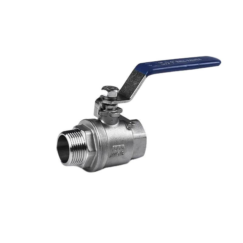 2 Way 2 Pieces Wcb PTFE 1000wog CF8/CF8m Stainless Steel 304/316 Flange Internal/External Thread NPT BSPT Ball Valve