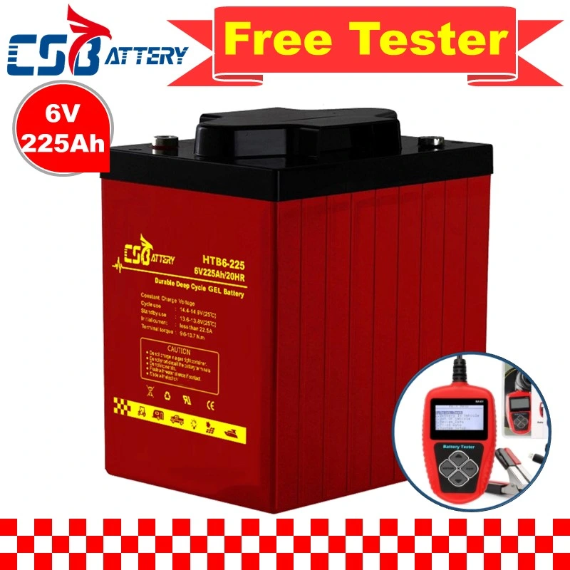 Csbattery 6V225ah Bateria Househhold Power System Gelbatterie für Industrie-Power/Wasser-Pumpe/Kommunikation/Ada