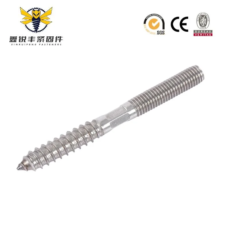 Carbon Steel Thread Double Head Hanger Bolt Dowel Screw Double Sided Screw Double Ended Stud for Wood