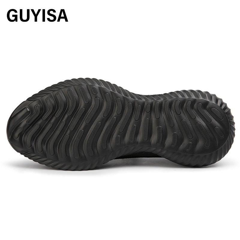 Guyisa Wholesale/Supplier Custom Fast Delivery CE Certification Safety Shoes Steel Toe Industrial for Men Women Work Shoe Without Laces