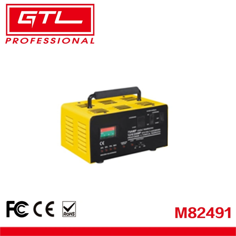 75AMP 12/24V Auto Recognition Car Battery Fast Charger with Intelligent Charging Function