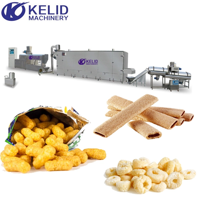 Corn Puffed Extruder Snack Machine Expand Corn Snacks Food Machinery Production Line