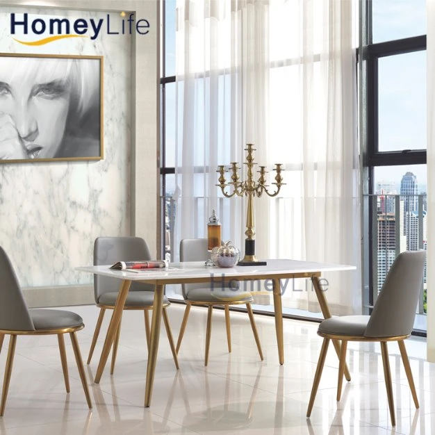 Leisure Style Home Furniture Family Marble Dining Table