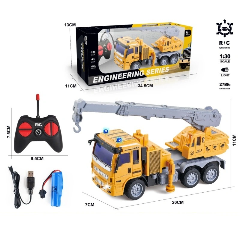 Remote Control Construction Car with Lights 1 to 30 Scale Radio Control Engineering Car for Kids