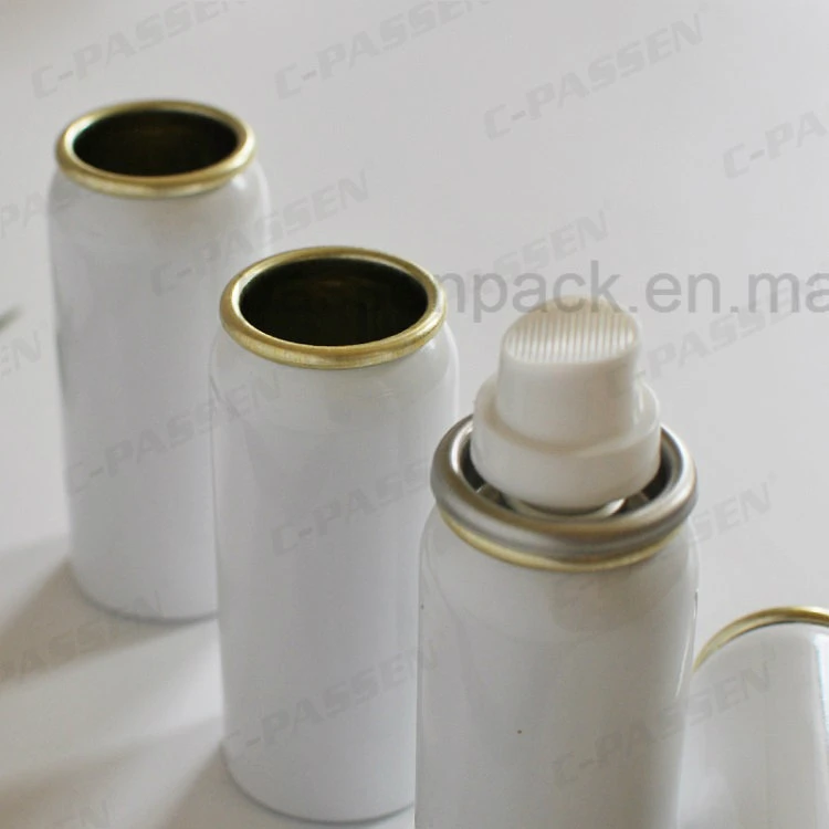 Los aerosoles de aluminio blanco de perfumes cosméticos de embalaje de pulverización (PPC-AAC-043)