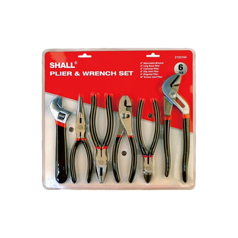 Shall 4PCS Pliers Set Blister Card Package Include Diagonal Cutting Plier Groove Joint Long Nose and Slip Joint Plier
