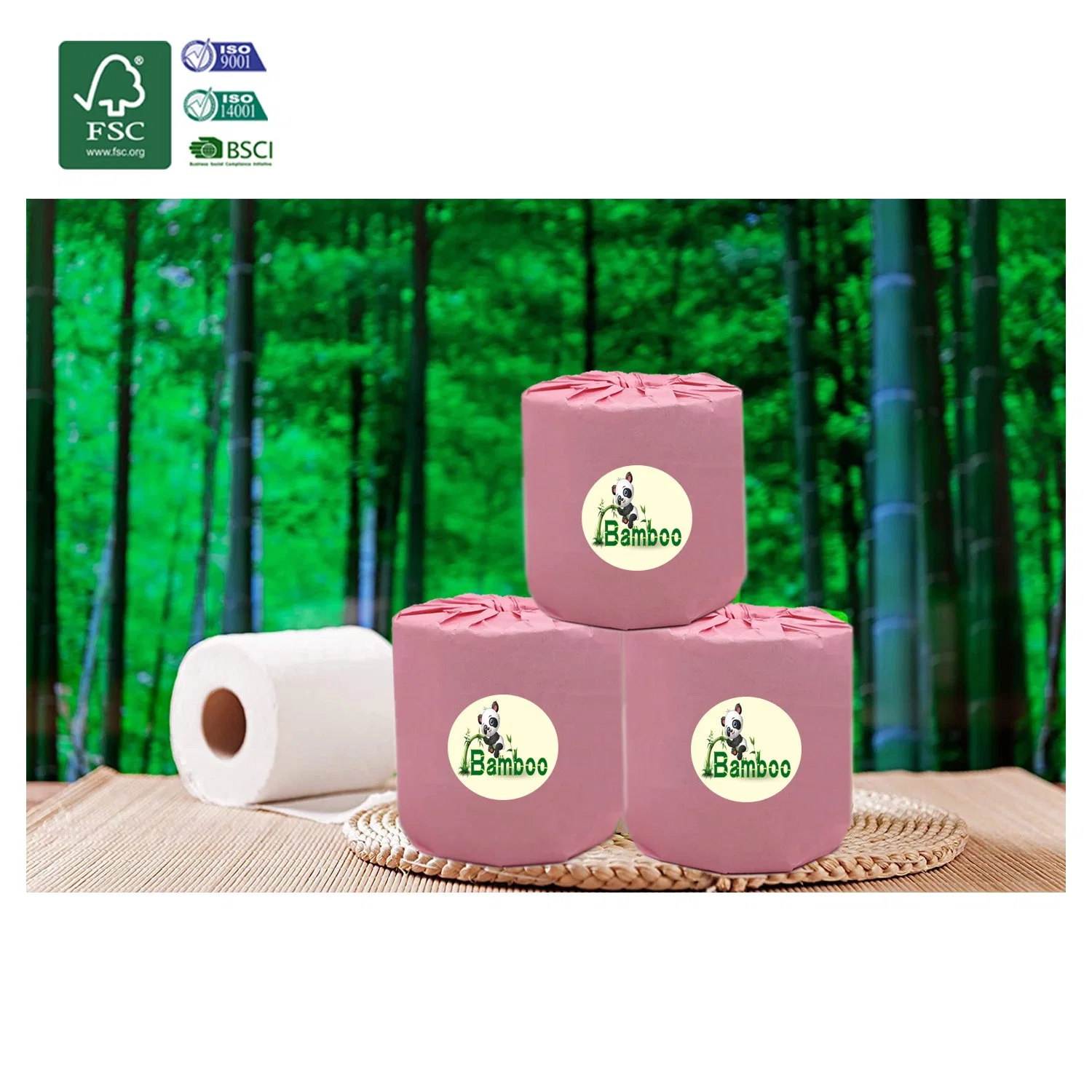 OEM Custom High quality/High cost performance  Import Bulk biologisch abbaubar 3ply Bambus Toilette Tissue-Papier