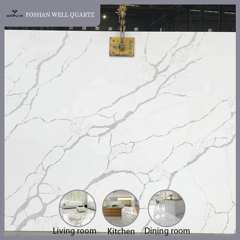 High quality/High cost performance Fashionable Design White Quartz Countertop Made in China with ISO9000